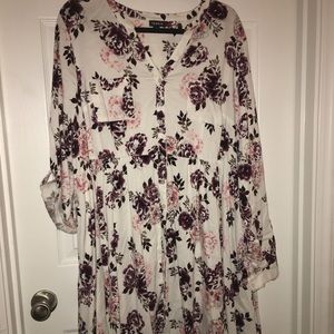 Torrid White and Floral Dress